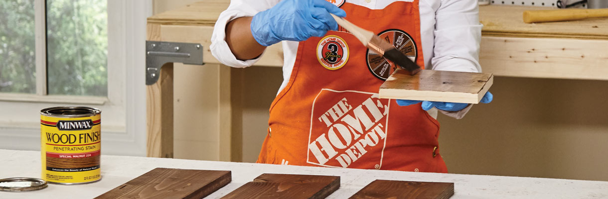 Paint or stain boards Paint or stain boards