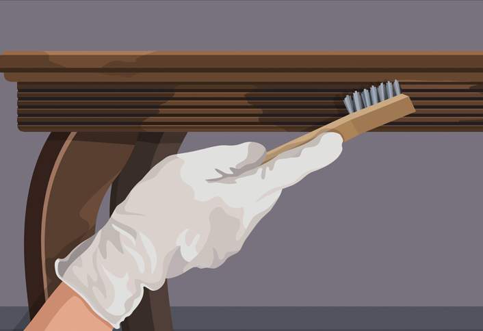 Use wire brush detail work - Stripping Furniture Use wire brush detail work - Stripping Furniture