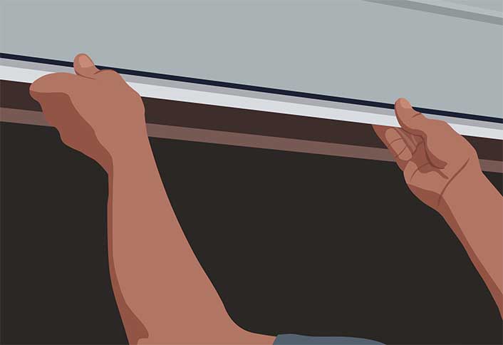 Cut the drip edge - Window Installation Replacement Cut the drip edge - Window Installation Replacement