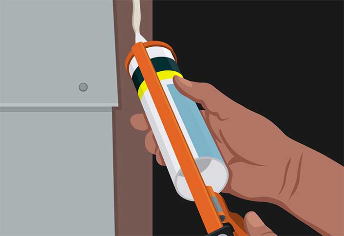 Caulk around the moulding - Window Installation Replacement Caulk around the moulding - Window Installation Replacement