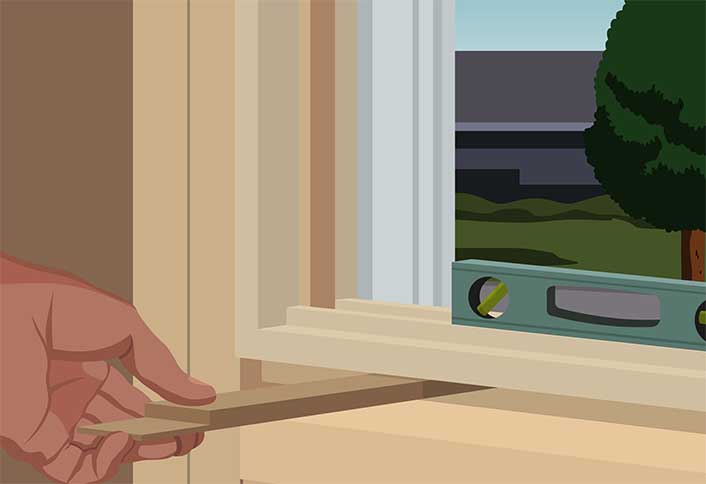 Tack window in place - Window Installation Replacement Tack window in place - Window Installation Replacement