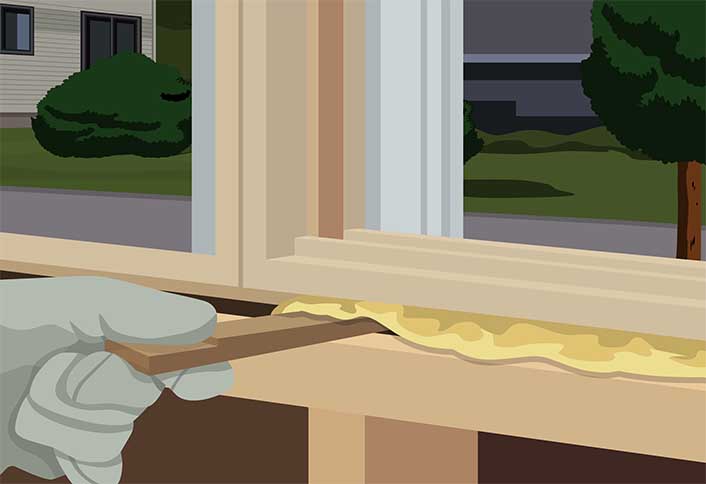Fill with insulation - Window Installation Replacement Fill with insulation - Window Installation Replacement