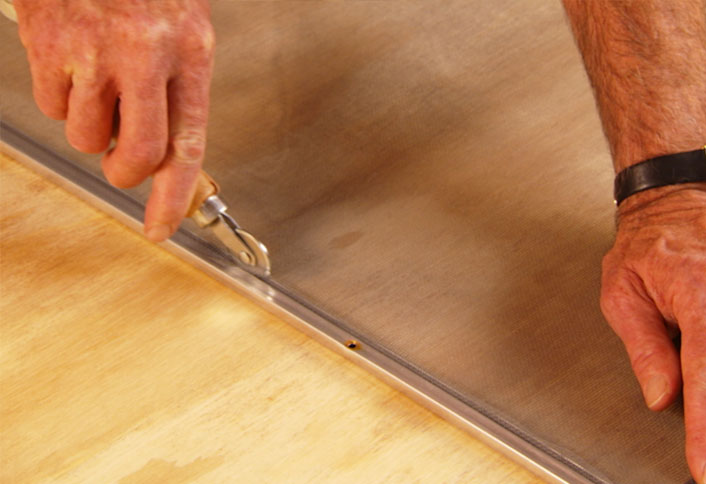 Nail screen moulding in place - Replace Screen Wooden Frame Nail screen moulding in place - Replace Screen Wooden Frame
