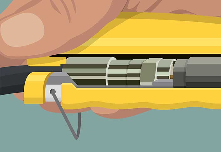 Crimp the connector - Crimp Connector Onto Cable Crimp the connector - Crimp Connector Onto Cable