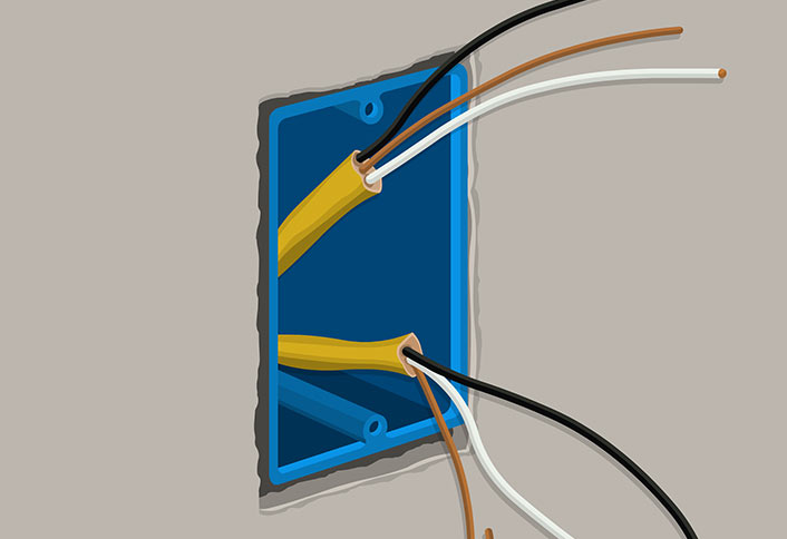 Feed cable old box - Install Remodeling Boxes Feed cable old box - Install Remodeling Boxes