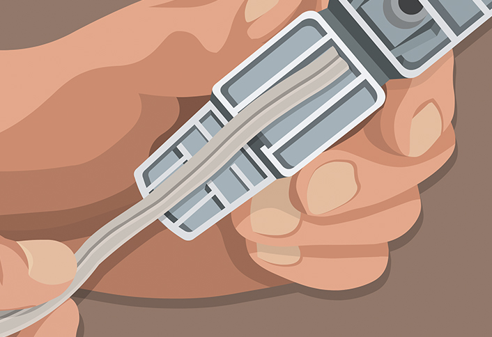 Insert cord through assembly - Replacing Plug Power Cord Insert cord through assembly - Replacing Plug Power Cord