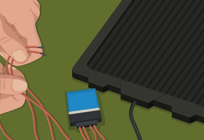 Connect charge controller battery - Install Solar Power Backup Connect charge controller battery - Install Solar Power Backup