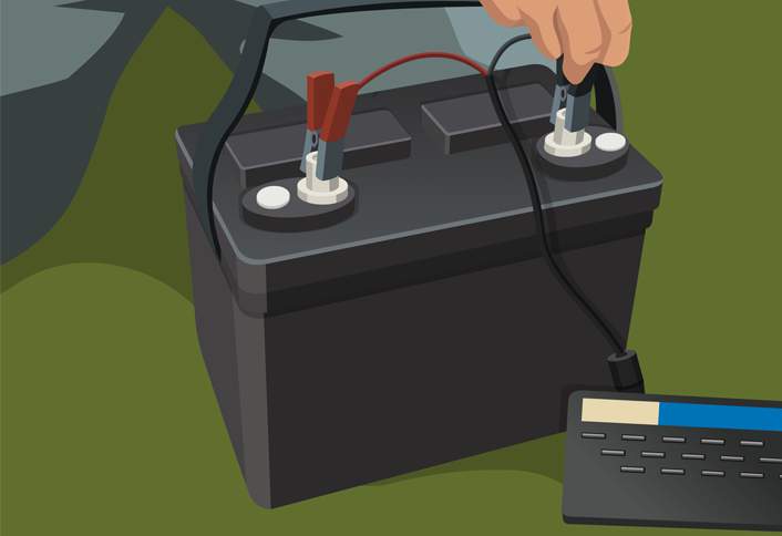 Connect charge controller battery - Install Solar Power Backup Connect charge controller battery - Install Solar Power Backup
