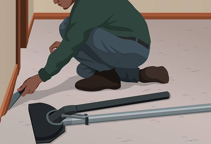 Power-stretch long wall - Install Carpet Power-stretch long wall - Install Carpet