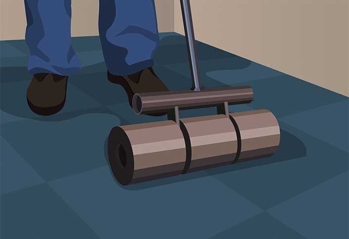 Roll the floor - Installing Carpet Tiles Roll the floor - Installing Carpet Tiles