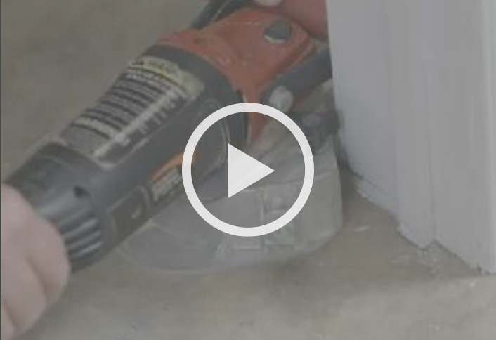 Project Guide Installing Laminate Flooring At The Home Depot Prepare Door Jambs Install Laminate Flooring