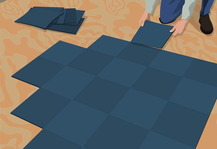 Lay next section - Install Parquet Tile Lay next section - Install Parquet Tile