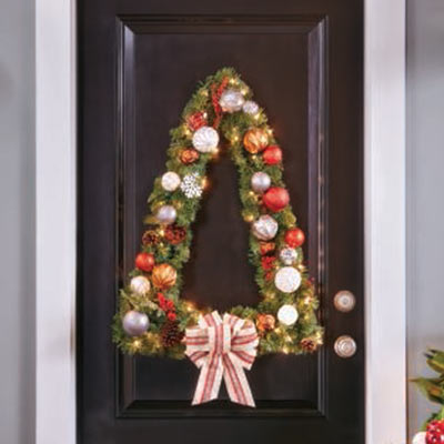 Build A Tree Shaped Wreath