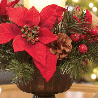 How to Make a Poinsettia Centerpiece