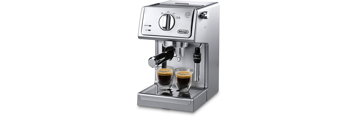 A home espresso machine. A home espresso machine.