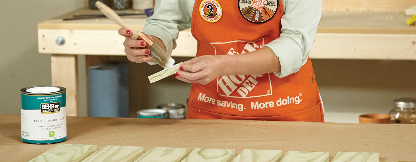 Stain or paint boards Stain or paint boards