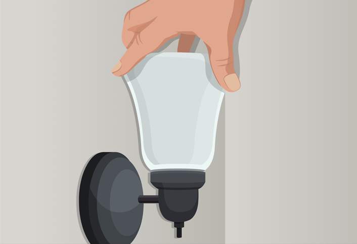 Install Globes Bulbs - Wall Mount Light Fixture Install Globes Bulbs - Wall Mount Light Fixture