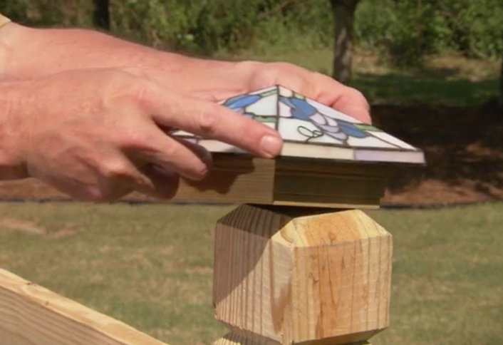 Attach the cap - Replacing a Deck Railing Attach the cap - Replacing a Deck Railing