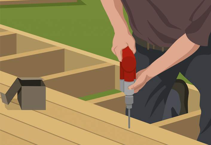 Building a deck to a house