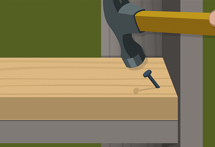Repairing Decking or Joists - Cut replacement deck board Repairing Decking or Joists - Cut replacement deck board