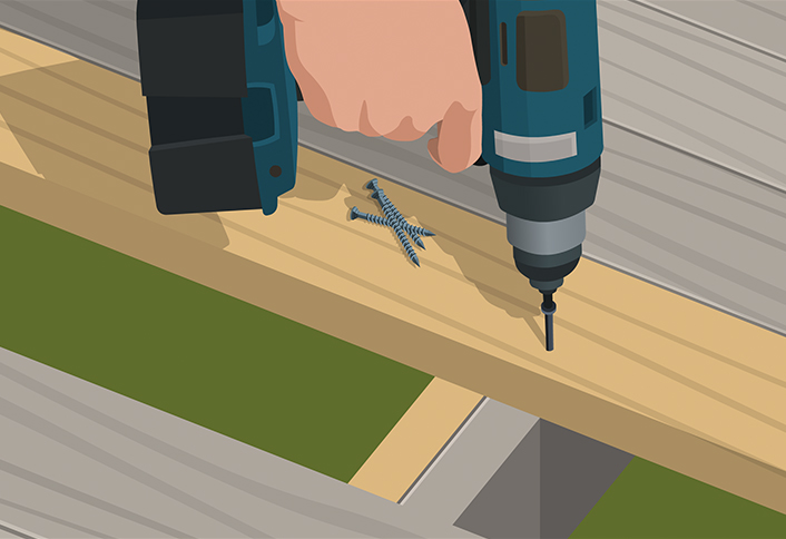 Repairing Decking or Joists - Attach new decking Repairing Decking or Joists - Attach new decking