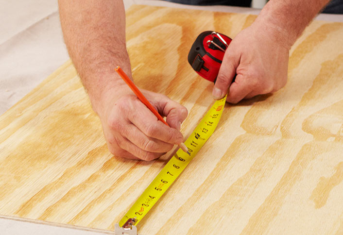 Measure front panel - DIY Football Toss Measure front panel - DIY Football Toss