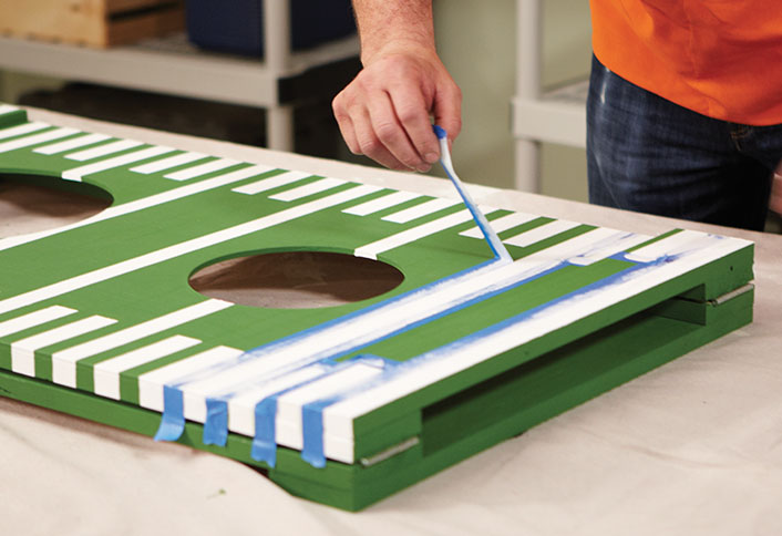 Paint or stain - DIY Football Toss Paint or stain - DIY Football Toss