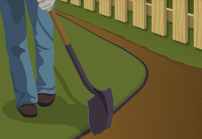 Backfill edging - Plastic Edging Backfill edging - Plastic Edging