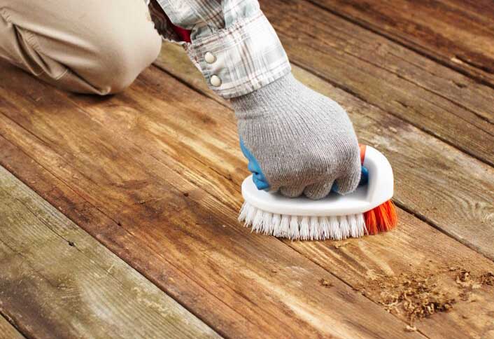 Scrub the surface - Give Your DeckFresh New Look Scrub the surface - Give Your DeckFresh New Look