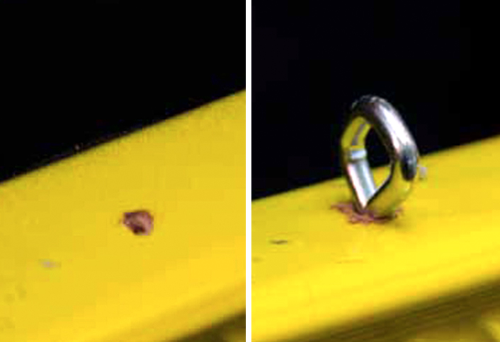 Drill holes eyelets - Make Chicken Wire Frame Drill holes eyelets - Make Chicken Wire Frame