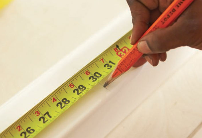 Measure and mark - Hanging Gutter Planter Project Measure and mark - Hanging Gutter Planter Project