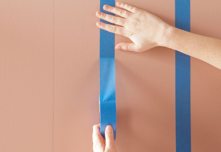Tape off the walls - Painting Vertical Stripes Tape off the walls - Painting Vertical Stripes