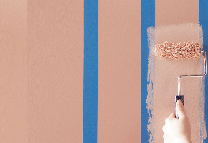 Paint the base color - Painting Vertical Stripes Paint the base color - Painting Vertical Stripes