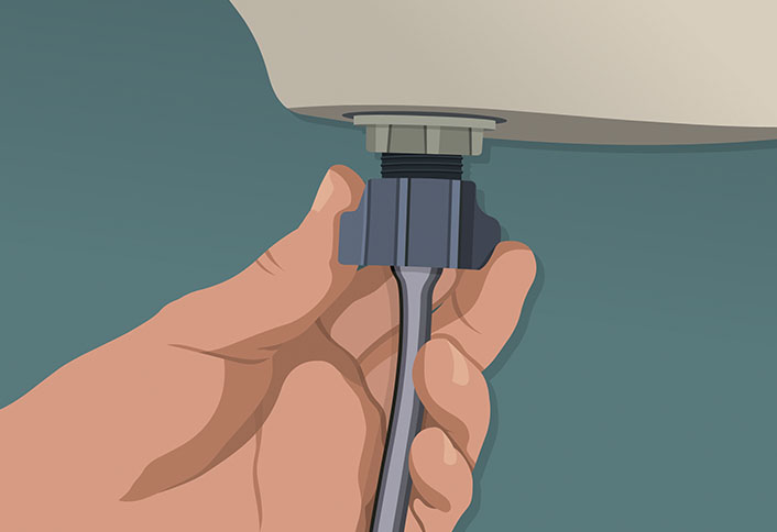 Reinstall the toilet tank - Replace Toilet Flush Valve Reinstall the toilet tank - Replace Toilet Flush Valve
