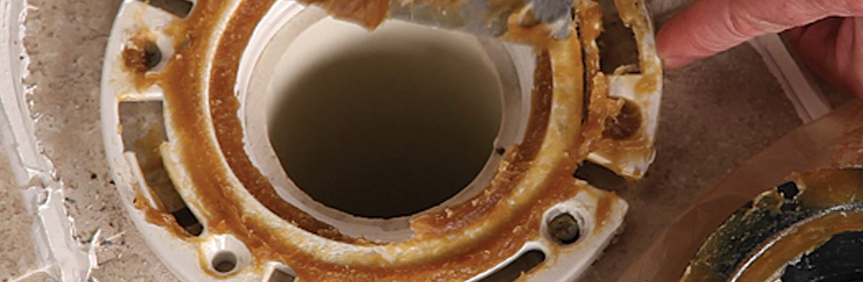 Remove old wax ring Remove old wax ring