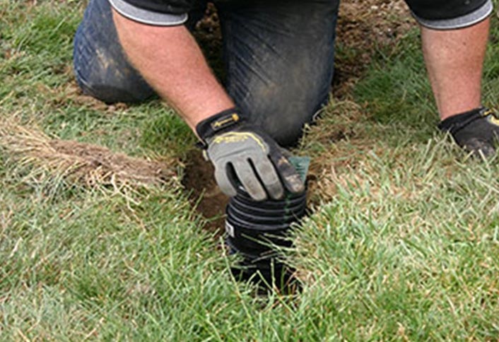 Hook up all pipe connections - How To Build French Drain Hook up all pipe connections - How To Build French Drain