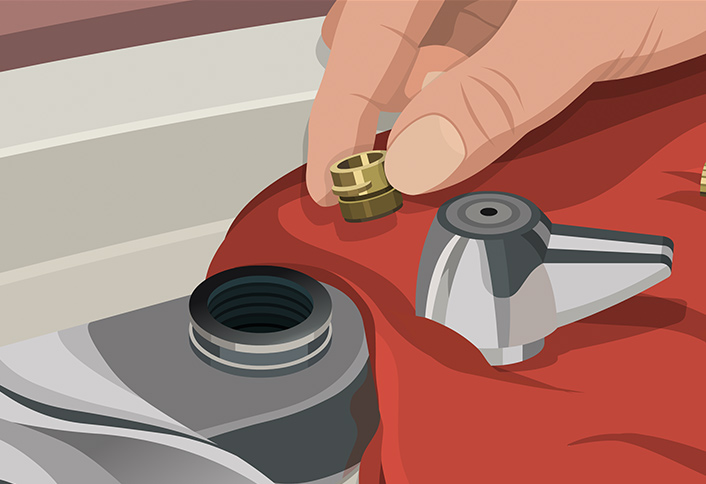 Install new seat - Replacing Worn Valve Seat Install new seat - Replacing Worn Valve Seat