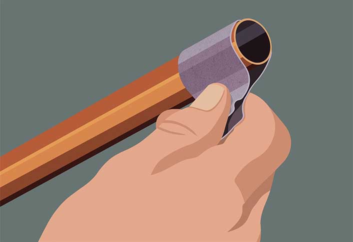 Clean outside of pipe - Solder Copper Pipes Clean outside of pipe - Solder Copper Pipes