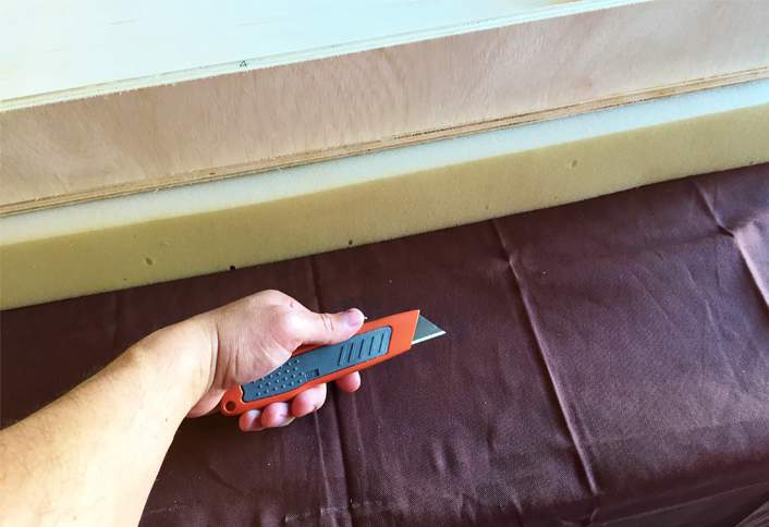 Prep fabric - How to Build Storage Ottoman Prep fabric - How to Build Storage Ottoman