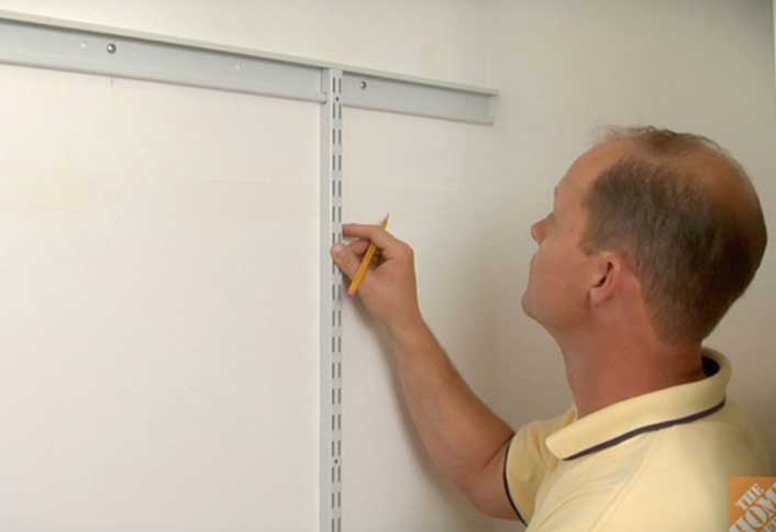 Hang the shelf standards - Wire Shelf Storage Hang the shelf standards - Wire Shelf Storage