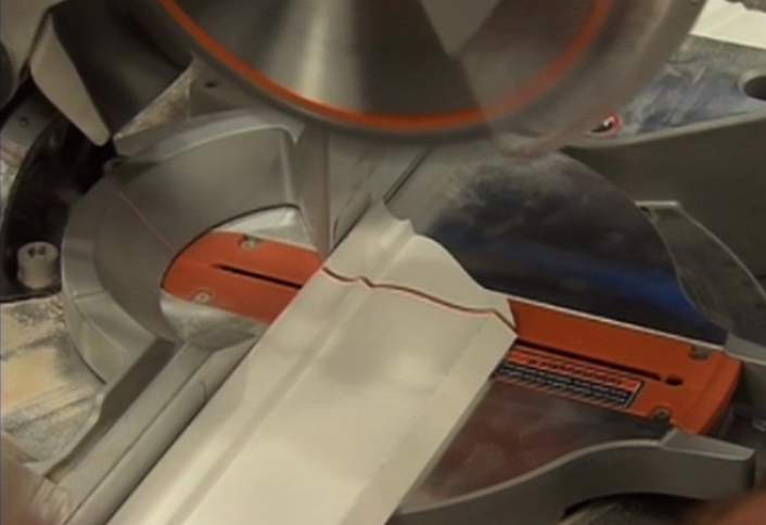Make a square cut - Cutting Mitered Returns Make a square cut - Cutting Mitered Returns
