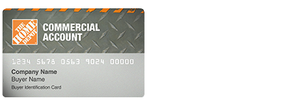 Home Depot Commercial Account Card