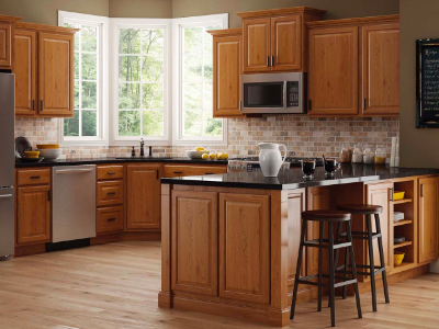 Brown Light Kitchen Cabinets Kitchen The Home Depot