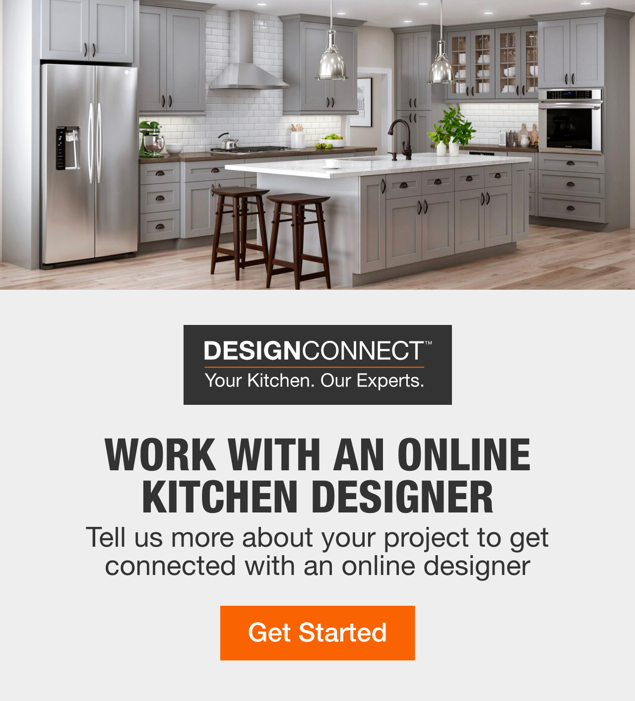 Open Kitchen Design With Studio Gray Cabinets Island Cliqstudios