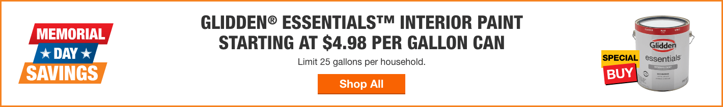 Paint And Supplies For House Painting The Home Depot Glidden Essentials Interior Paint Starting At 4 98 Per Gallon Can