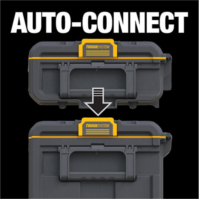 DWST08300 ToughSystem 2.0 Toolbox with patented auto-connect side latches
