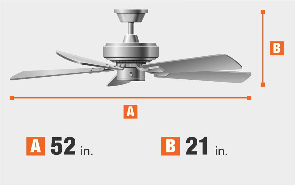 Hampton Bay Preston 52 In Indoor Vintage Pewter Ceiling Fan With Ceiling Fan Dimensions Blade Span And Height