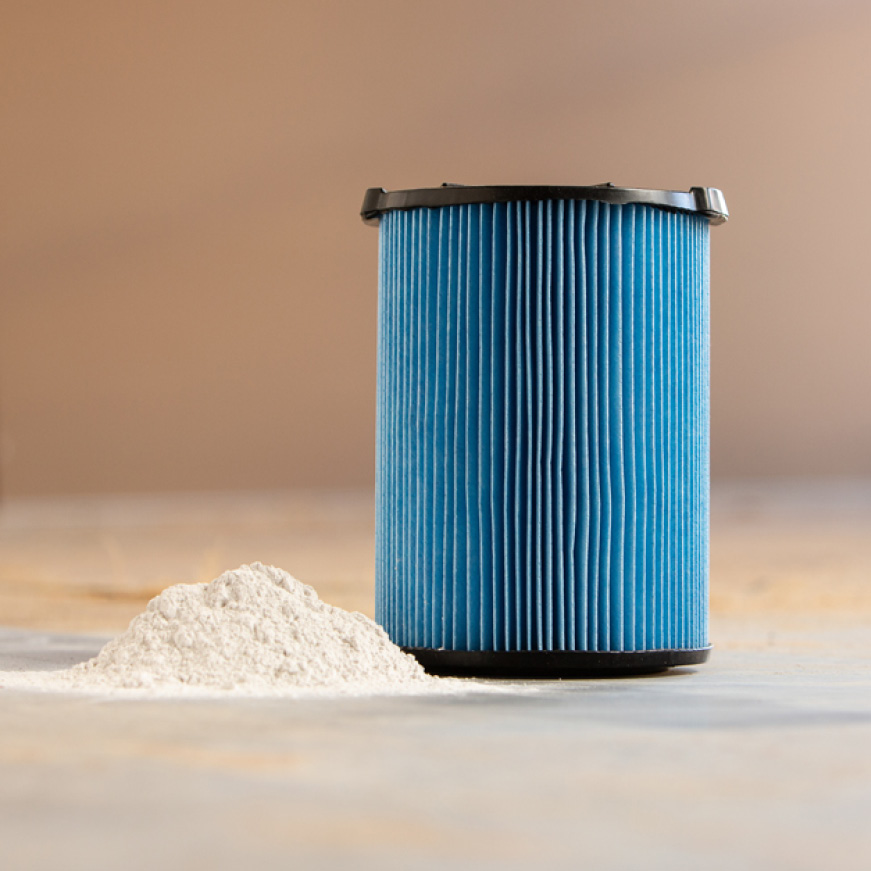 Drywall Dust Filter System RIDGID 3-Layer Fine Dust Pleated Paper Filter for Most 5 Gal. and