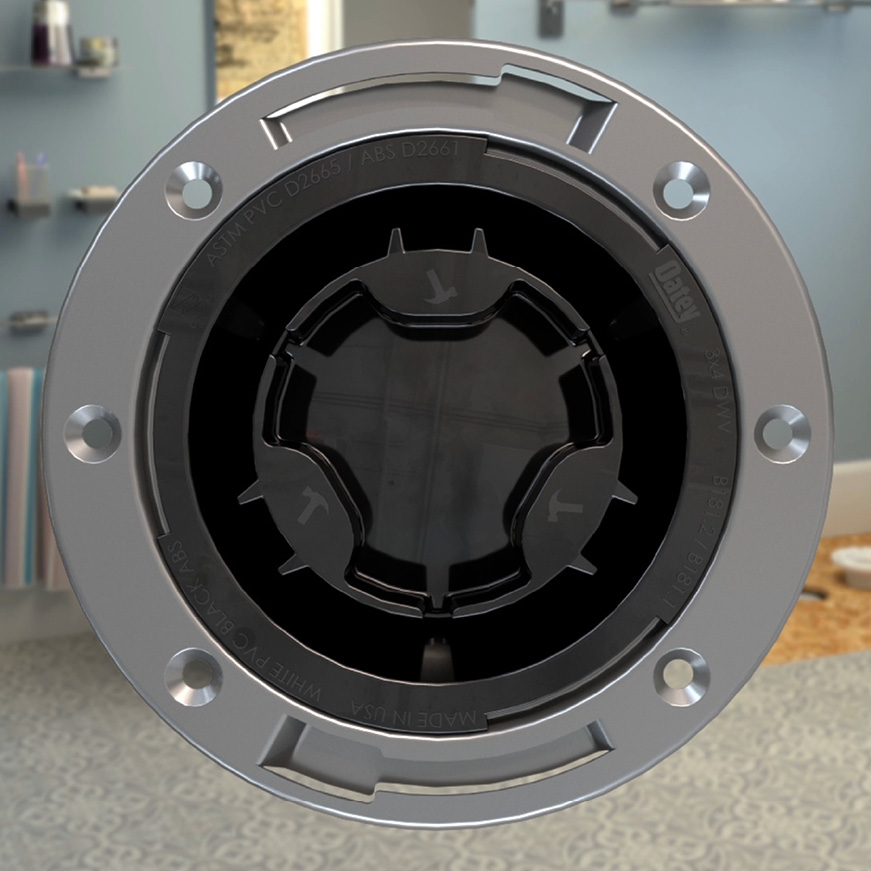 Oatey LevelFit 3 or 4 in. PVC Closet Flange With Test Cap435052 The