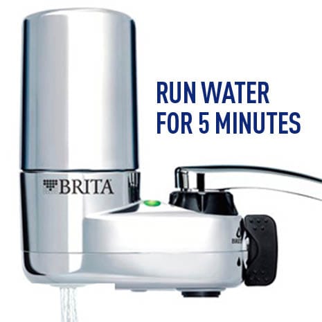 Brita Faucet Mount Water Filtration System In Chrome Bpa Free